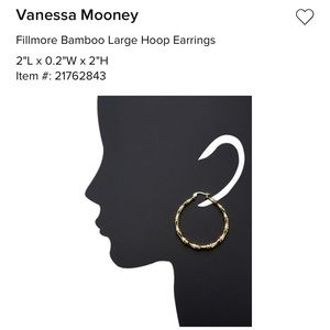 Vanessa Mooney Fillmore Bamboo Hoops